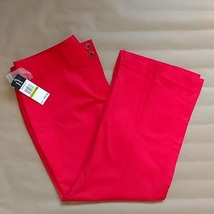 Tommy Hilfiger Wide Leg Capri Pants Siz 14 Red NWT